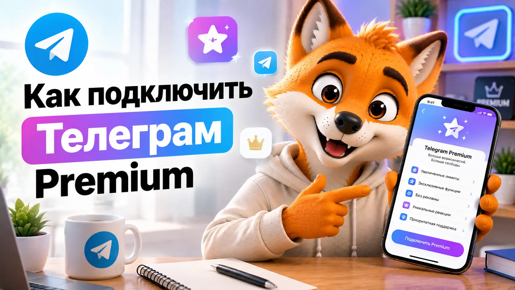Как подключить Телеграм Premium