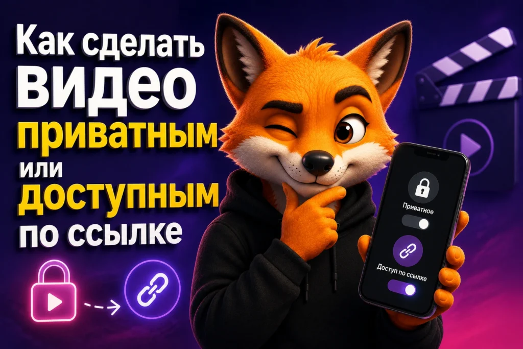 Как сделать видео приватным или доступным по ссылке