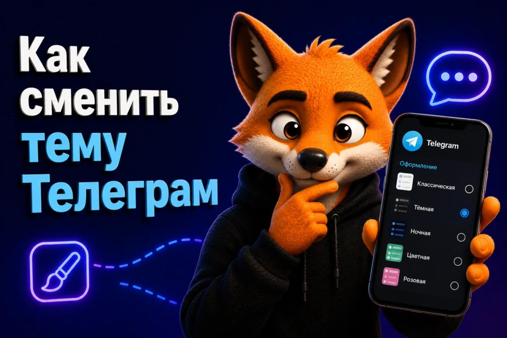 Как сменить тему Телеграм