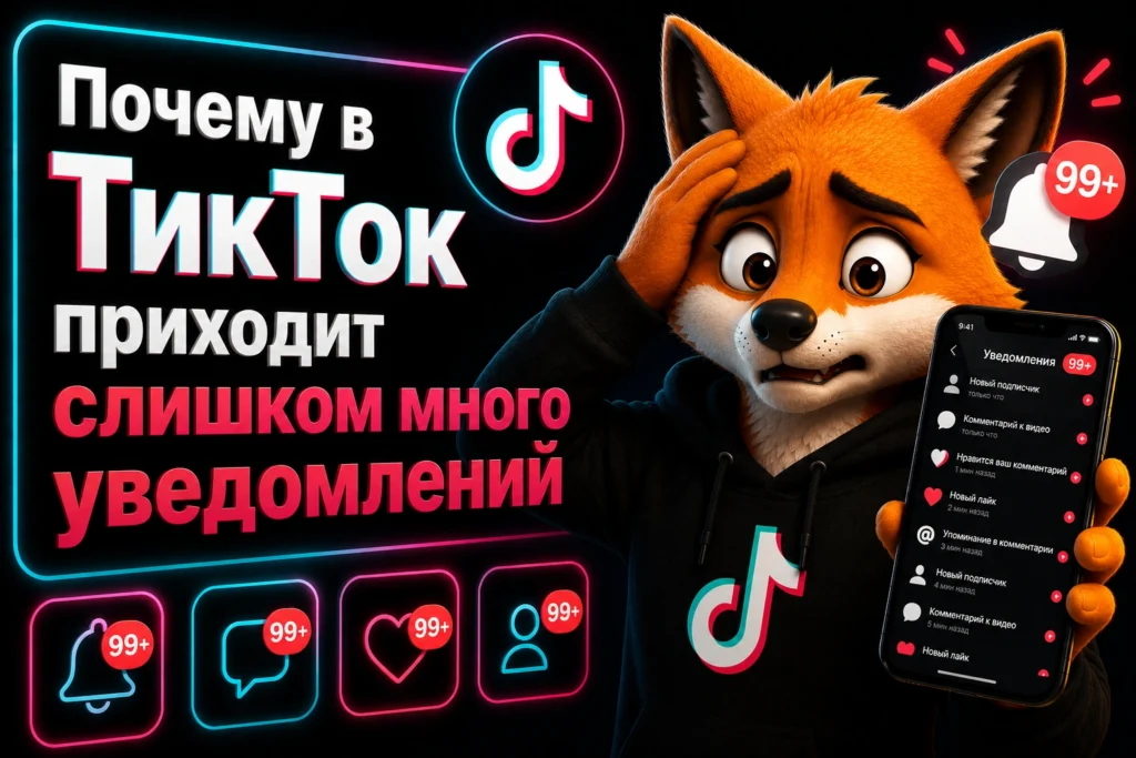 Почему в ТикТок приходит слишком много уведомлений