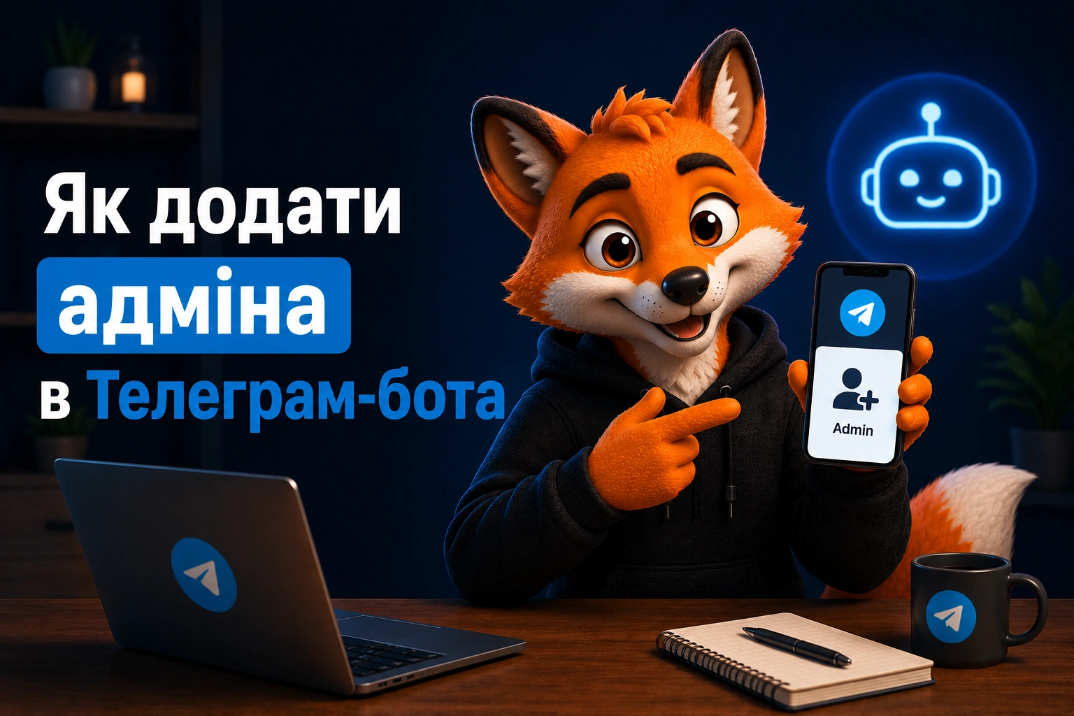 Як додати адміна в Телеграм-бота