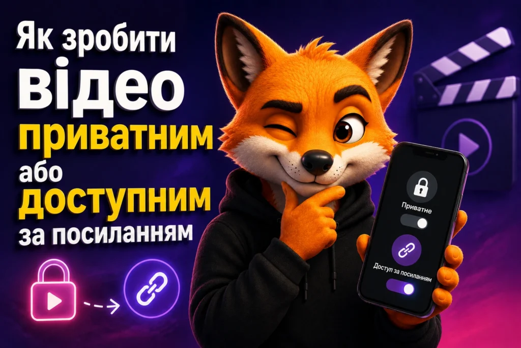 Як зробити відео приватним або доступним за посиланням