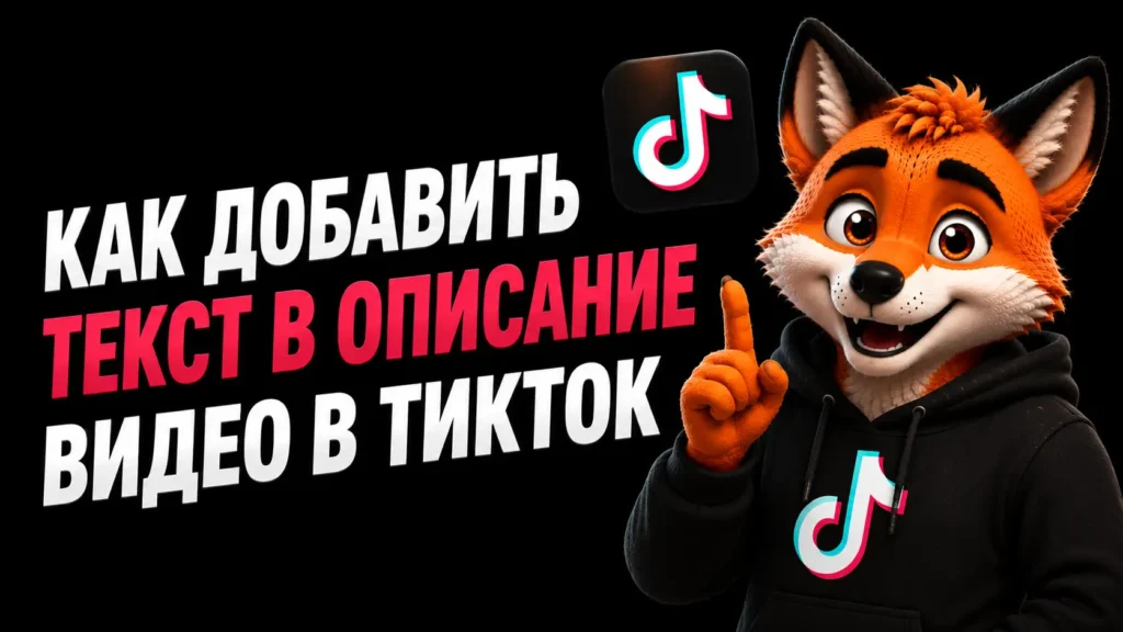 Как добавить текст в описание видео в ТикТок