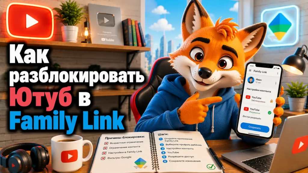 Как разблокировать Ютуб в Family Link