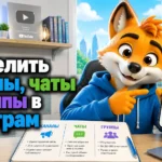 Как разделить каналы, чаты и группы в телеграм
