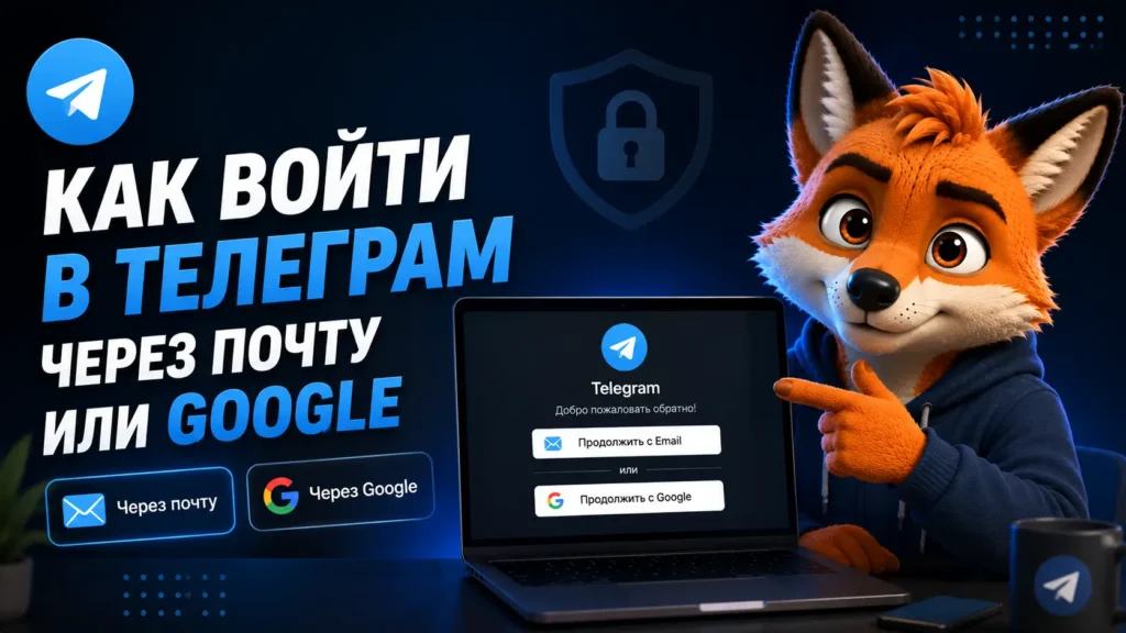 Как войти в телеграм через почту или Google