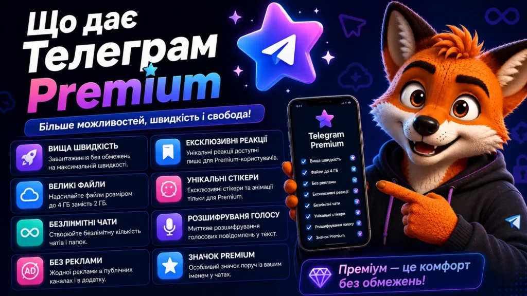 Що дає Телеграм Premium