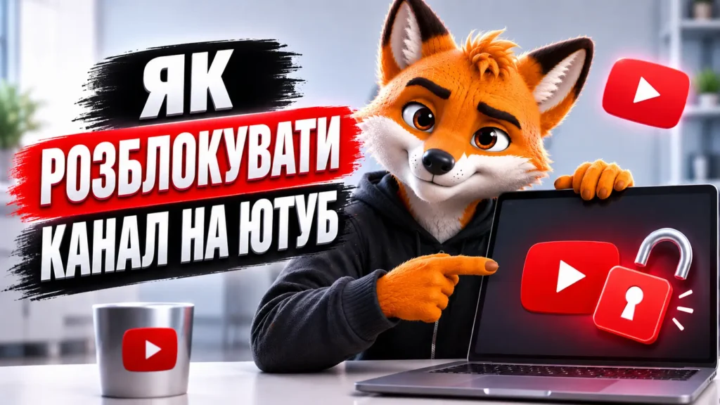 Як розблокувати канал на Ютуб