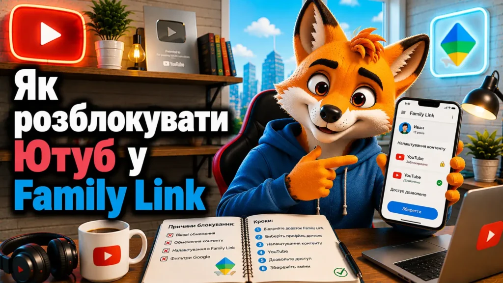 Як розблокувати Ютуб у Family Link