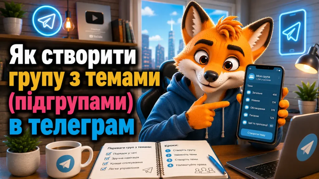 Як створити групу з темами (підгрупами) в Телеграм