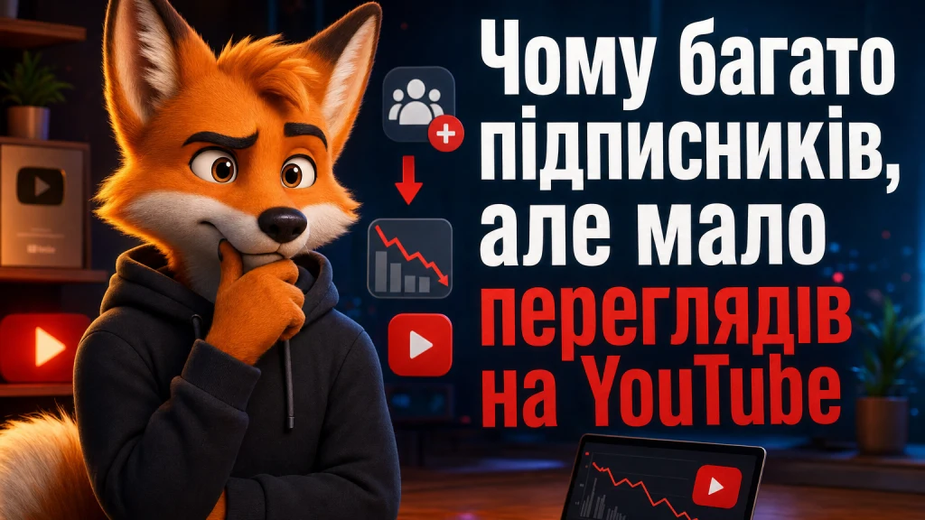 Чому багато підписників, але мало переглядів на YouTube