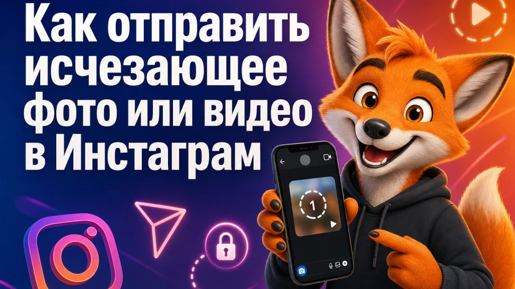 Как отправить исчезающее фото или видео в Инстаграм