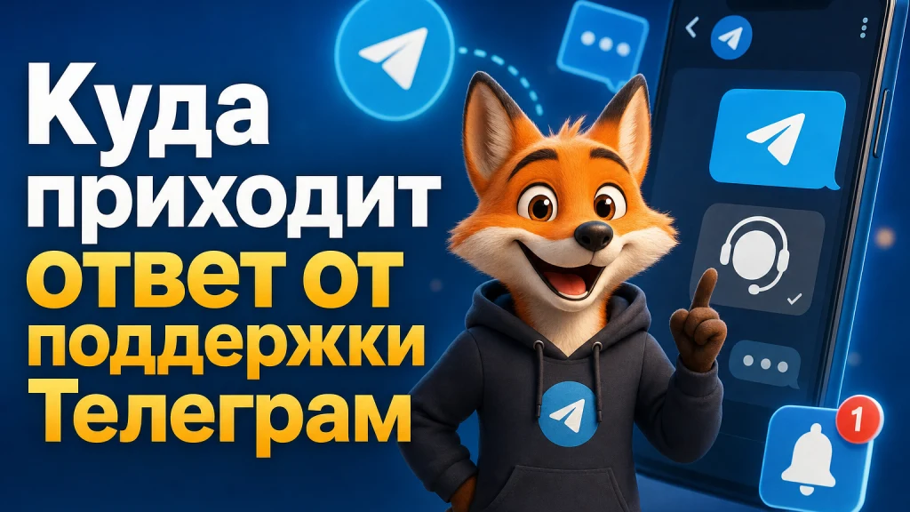 Куда приходит ответ от поддержки Телеграм
