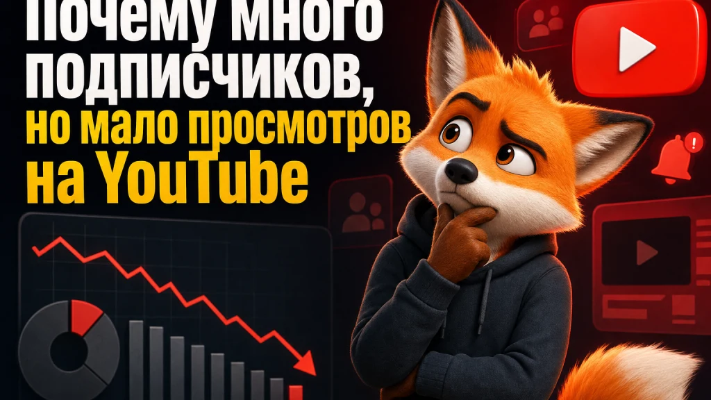 Почему много подписчиков, но мало просмотров на YouTube