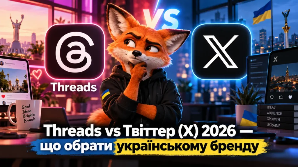 Threads vs Твіттер (X) 2026 - що обрати українському бренду