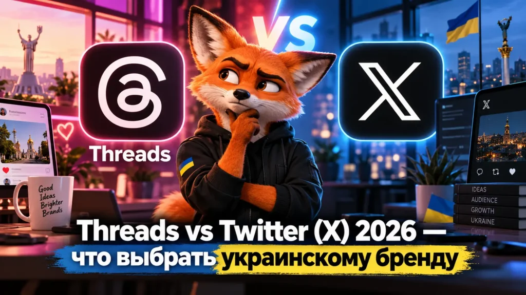 Threads vs Twitter (X) 2026 — что выбрать украинскому бренду