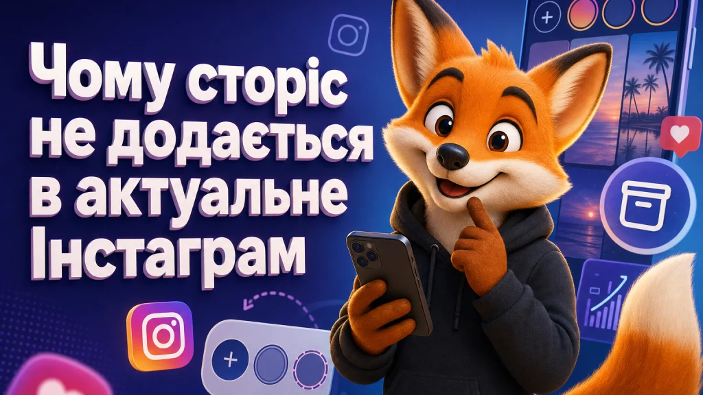 Чому сторіс не додається в актуальне Інстаграм