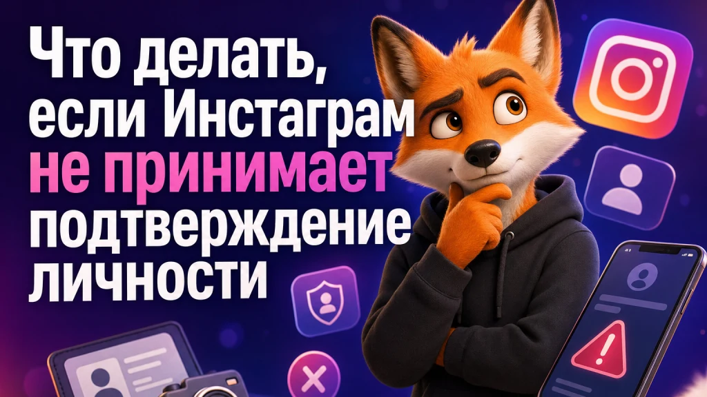 Что делать, если Инстаграм не принимает подтверждение личности