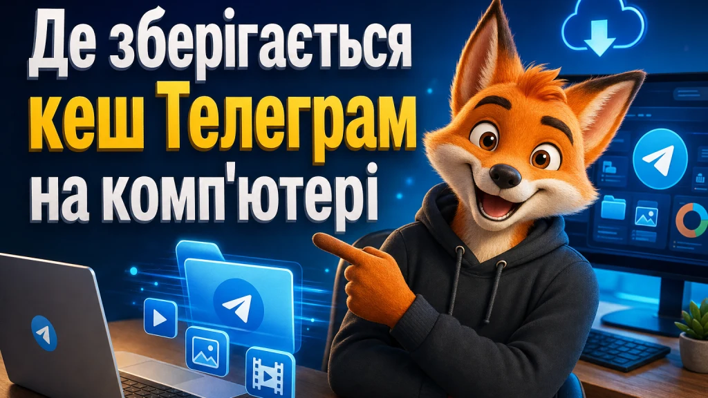Де зберігається кеш Телеграм на комп'ютері