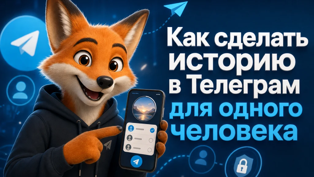 Как сделать историю в Телеграм для одного человека