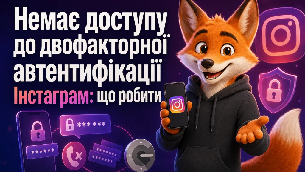 Немає доступу до двофакторної автентифікації Інстаграм: що робити