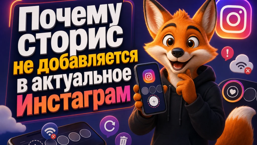 Почему сторис не добавляется в актуальное Инстаграм