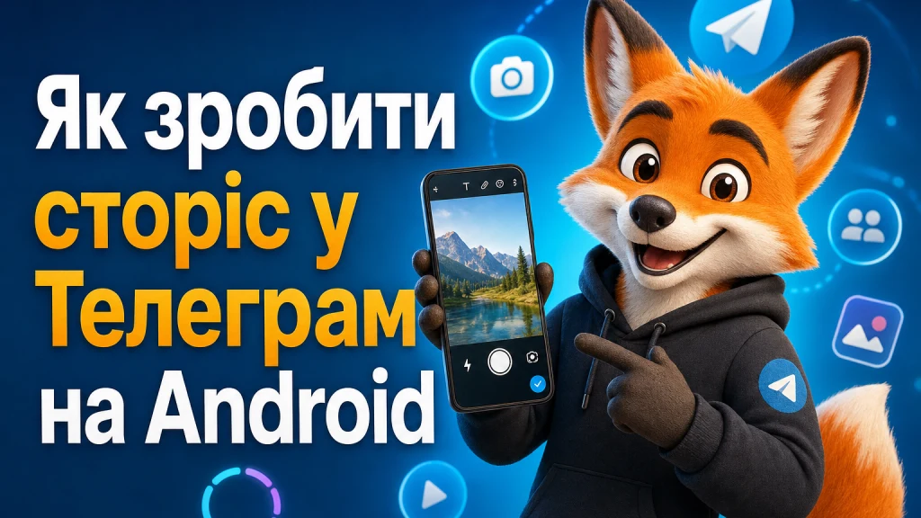 Як зробити сторіс у Телеграм на Android